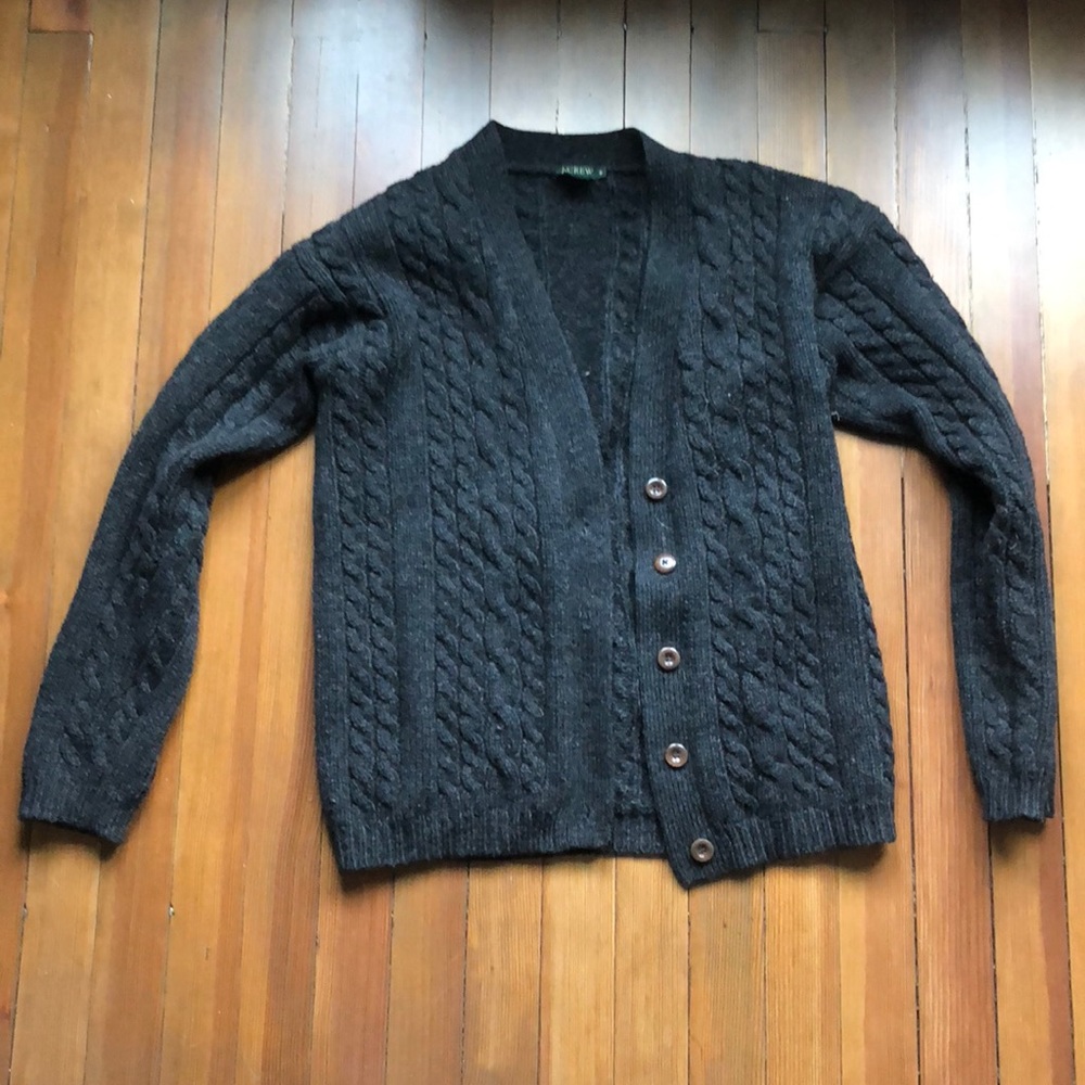 Vintage J Crew Shetland Wool Unisex Cardigan